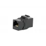 Keystone inline savienotājs EQUIP Cat.6A neekranēts, RJ-45, plakana konstrukcija, melns, 8 gab.