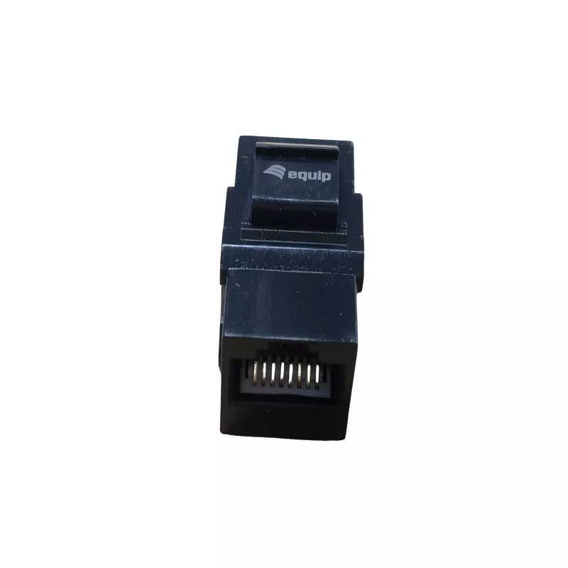 Keystone inline savienotājs EQUIP Cat.6A neekranēts, RJ-45, plakana konstrukcija, melns, 8 gab.