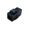 Keystone inline savienotājs EQUIP Cat.6A neekranēts, RJ-45, plakana konstrukcija, melns, 8 gab.