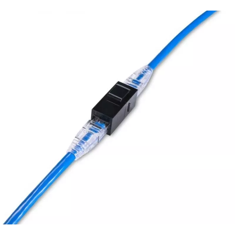 Keystone inline savienotājs EQUIP Cat.6A neekranēts, RJ-45, plakana konstrukcija, melns, 8 gab.