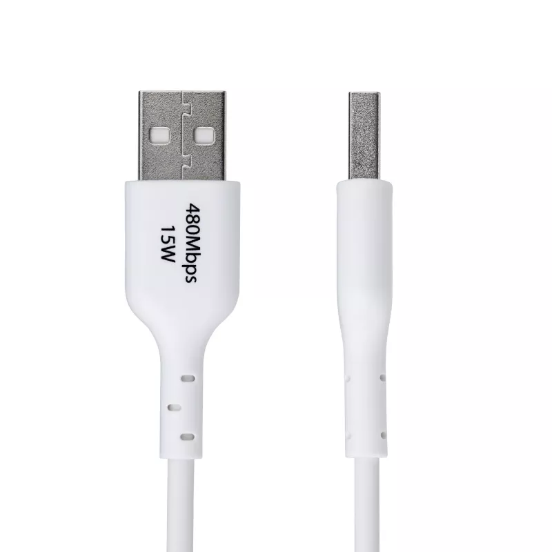 StarTech.com 1 m USB-A uz USB-C uzlādes kabelis, lādēšana un sinhronizācija, 3A, USB 2.0, TPE apvalks – balts USB uzlādes vads