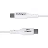 StarTech.com 1 m USB-A uz USB-C uzlādes kabelis, lādēšana un sinhronizācija, 3A, USB 2.0, TPE apvalks – balts USB uzlādes vads