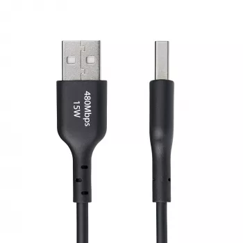 StarTech.com 1 m USB-A uz USB-C uzlādes kabelis, uzlāde un sinhronizācija, 3A, USB 2.0, TPE apvalks - melns USB uzlādes vads