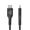 StarTech.com 1 m USB-A uz USB-C uzlādes kabelis, uzlāde un sinhronizācija, 3A, USB 2.0, TPE apvalks - melns USB uzlādes vads