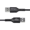 StarTech.com 1 m USB-A uz USB-C uzlādes kabelis, uzlāde un sinhronizācija, 3A, USB 2.0, TPE apvalks - melns USB uzlādes vads