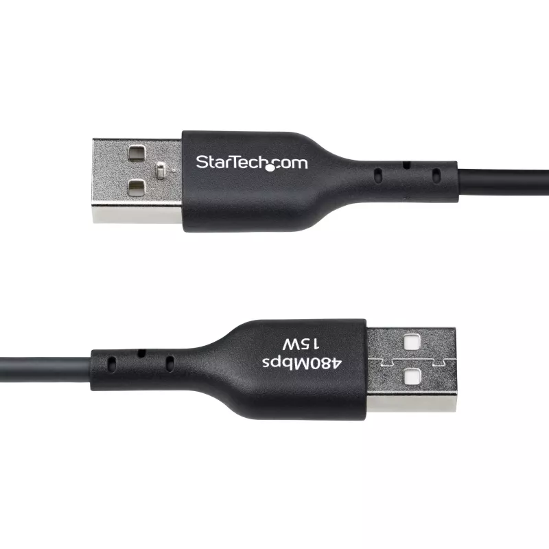 StarTech.com 1 m USB-A uz USB-C uzlādes kabelis, uzlāde un sinhronizācija, 3A, USB 2.0, TPE apvalks - melns USB uzlādes vads