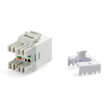 Equip Cat.6 Neekranēta Keystone Kontaktligzda LSA, Slaidais Tips, Balts