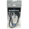 Manhattan HDMI uz DVI-D 24+1 kabelis, 1 m, vīrišķais-vīrišķais, melns, duālā saite, saderīgs ar DVD-D, mūža garantija, ekvivalents HDDVIMM1M