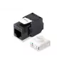 Equip Cat.6A neekranēts Keystone savienotājs bez instrumentiem, RJ-45, LSA, melns