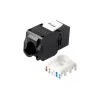 Equip Cat.6A neekranēts Keystone savienotājs bez instrumentiem, RJ-45, LSA, melns