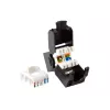 Equip Cat.6A neekranēts Keystone savienotājs bez instrumentiem, RJ-45, LSA, melns