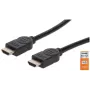 HDMI kabelis ar Ethernet Manhattan HDMM1MP 1m vīr. pret vīr. melns