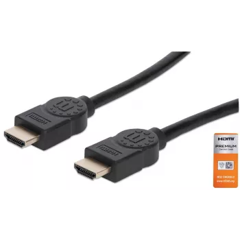 HDMI vīriešu-vīriešu kabelis Manhattan HDMM2MP 1,8 m melns