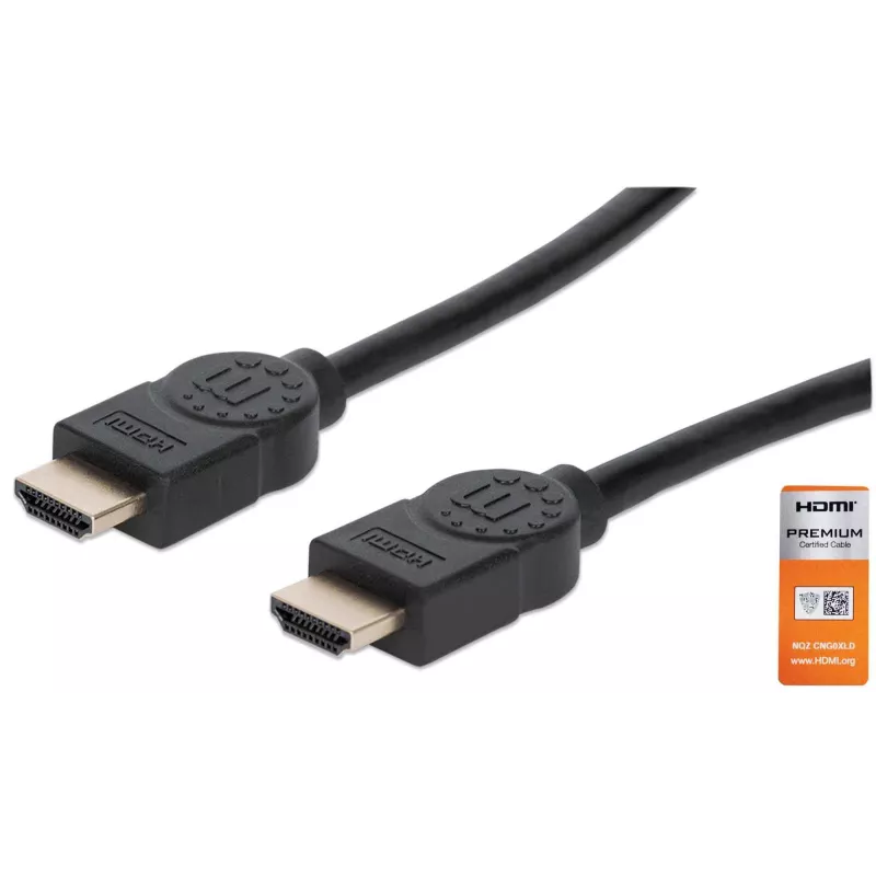 HDMI vīriešu-vīriešu kabelis Manhattan HDMM2MP 1,8 m melns