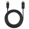 Manhattan DisplayPort 1.1 uz HDMI kabelis, 1080p@60Hz, 1m, vīrs pret vīru, DP ar fiksatoru, melns, nav divvirzienu, trīs gadu garantija