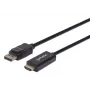 Manhattan DisplayPort 1.1 uz HDMI kabelis, 1080p@60Hz, 1,8 m, vīrietis–vīrietis, DP ar fiksatoru, melns, nav divvirzienu, trīs gadu garantija