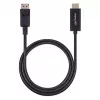 Manhattan DisplayPort 1.2 uz HDMI kabelis, 4K@60Hz, 1,8m, vīrišķais–vīrišķais, DP ar fiksatoru, melns, nav divvirzienu, trīs gadu garantija, ekvivalents 6F-DP-HDMI-4K60-HDR (izņemot 20cm īsāks)