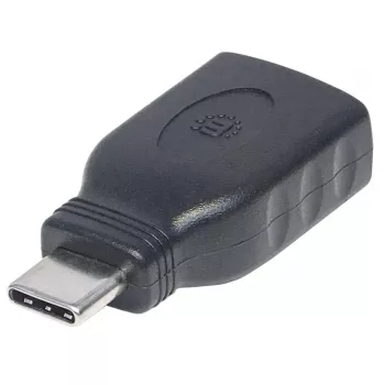 Manhattan USB-C uz USB-A adapteris, vīrišķais uz sievišķo, 5 Gbps (USB 3.2 Gen1 jeb USB 3.0), SuperSpeed USB, melns, mūža garantija, ekvivalents USB31CAADG