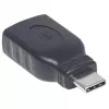 Manhattan USB-C uz USB-A adapteris, vīrišķais uz sievišķo, 5 Gbps (USB 3.2 Gen1 jeb USB 3.0), SuperSpeed USB, melns, mūža garantija, ekvivalents USB31CAADG