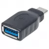 Manhattan USB-C uz USB-A adapteris, vīrišķais uz sievišķo, 5 Gbps (USB 3.2 Gen1 jeb USB 3.0), SuperSpeed USB, melns, mūža garantija, ekvivalents USB31CAADG