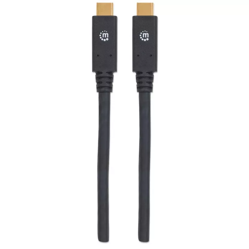 USB-C kabelis Manhattan USB315CC2M 2 m vīrišķais–vīrišķais melns