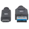 USB-C uz USB-A kabelis Manhattan 354981 3 m vīr. pret vīr.