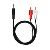 Audio kabelis MediaRange MRCS164 1m 2xRCA 3.5mm Melns