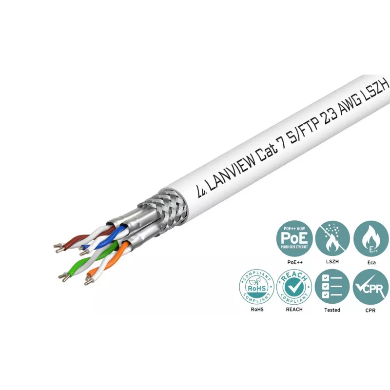 Lanview LVN122506 tīkla kabelis balts 500 m Cat7 SF/UTP (S-FTP)