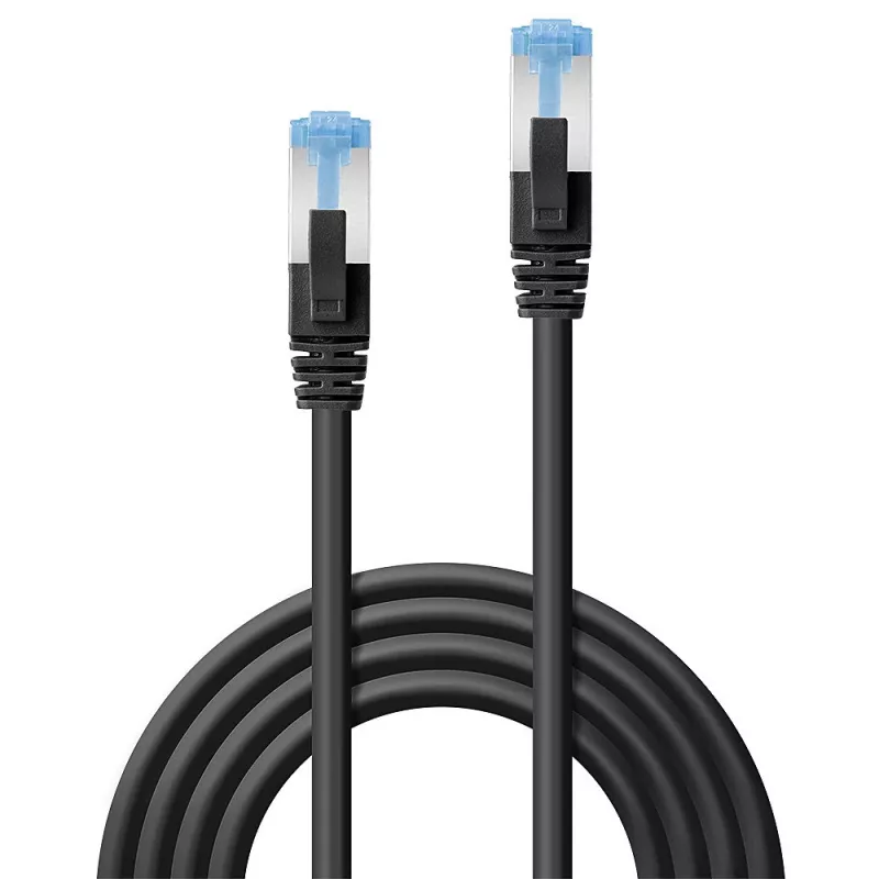 Lindy 47184 tīkla kabelis, melns, 15 m, Cat6a S/FTP (S-STP)