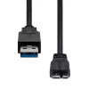 ProXtend USB-A 3.2 Gen 1 uz Micro B kabelis melns 1m 5 Gbit/s