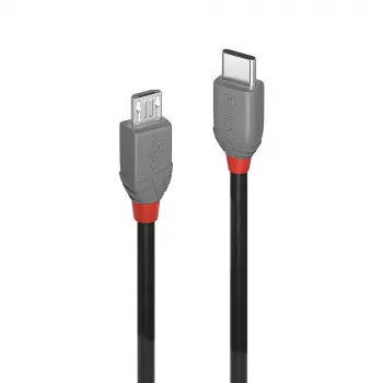 Lindy 3m USB 2.0 Type C to Micro-B kabelis, Anthra Line