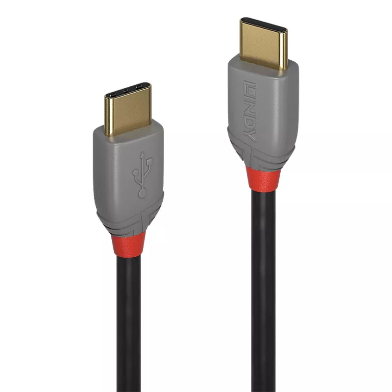 Lindy 3m USB 2.0 Type C to C kabelis, Anthra Line