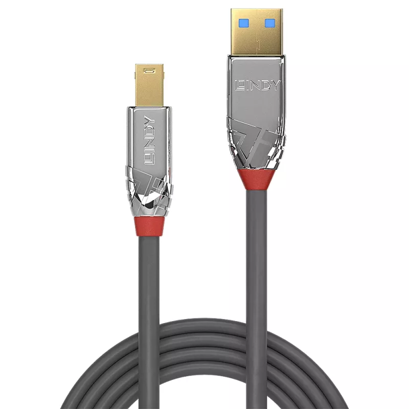 Lindy 2 m USB 3.2 Type A uz B kabelis, 5 Gbps, Cromo Line