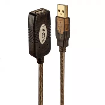Lindy 20m USB 2.0 aktīvais pagarinātājs, 20 m, 0,48 Gbit/s