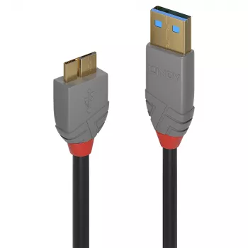Lindy 2 m USB 3.2 A tipa–Micro-B kabelis, 5 Gbps, Anthra Line