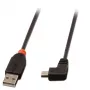 Lindy 2m USB 2.0 kabelis — Type A uz Mini-B, 90° taisnleņķa