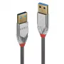 Lindy 36626 USB kabelis USB 3.2 Gen 1 (3.1 Gen 1) 1 m USB A pelēka
