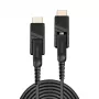 Lindy 70m optiskās šķiedras hibrīda Micro-HDMI 18G kabelis ar noņemamiem HDMI un DVI savienotājiem
