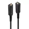 Lindy 70m optiskās šķiedras hibrīda Micro-HDMI 18G kabelis ar noņemamiem HDMI un DVI savienotājiem