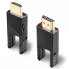 Lindy 70m optiskās šķiedras hibrīda Micro-HDMI 18G kabelis ar noņemamiem HDMI un DVI savienotājiem