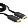 Hibrīda optiskās šķiedras HDMI kabelis Lindy 15 m, Ultra High Speed 48 Gbit/s, HDMI 2.1, apzeltīti savienotāji, melns