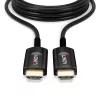 Hibrīda optiskās šķiedras HDMI kabelis Lindy 15 m, Ultra High Speed 48 Gbit/s, HDMI 2.1, apzeltīti savienotāji, melns