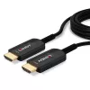 Hibrīda optiskās šķiedras HDMI kabelis Lindy 15 m, Ultra High Speed 48 Gbit/s, HDMI 2.1, apzeltīti savienotāji, melns