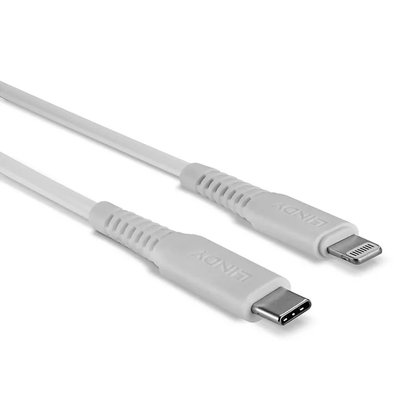 Lindy 0,5 m USB Type C uz Lightning vads, balts