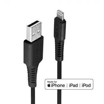 Lindy 0.5 m USB–Lightning kabelis, melns