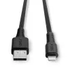 Lindy 0.5 m USB–Lightning kabelis, melns