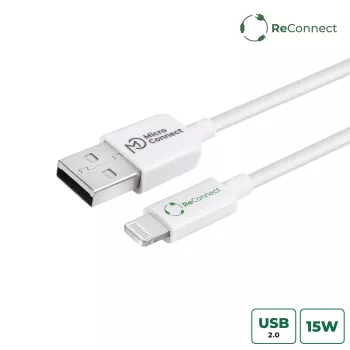 Lightning kabelis Microconnect ECO-LIGHTNING0.5 0,5 m balts USB A
