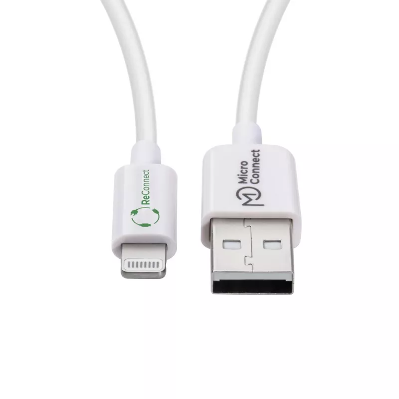 Lightning kabelis MicroConnect ECO-LIGHTNING1 1m balts USB A