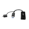Lindy USB 3.2 Gen 1 Gigabit Ethernet pārveidotājs ar vadu USB savienojumu, Ethernet, 5000 Mbit/s, melns
