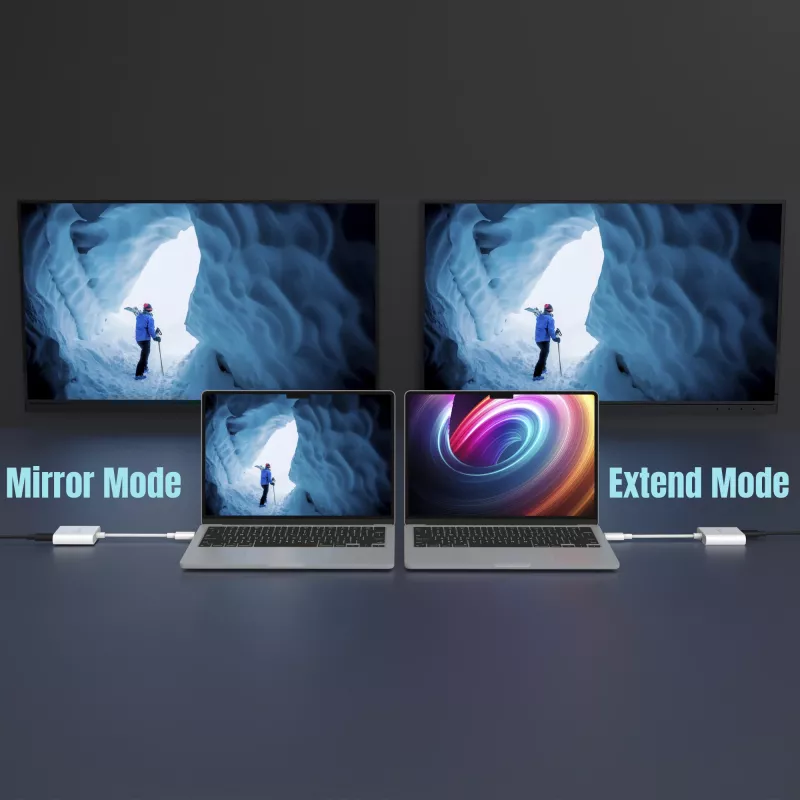 USB-C uz diviem USB-C adapteris j5create JCA164-N 3840x2160 240Hz